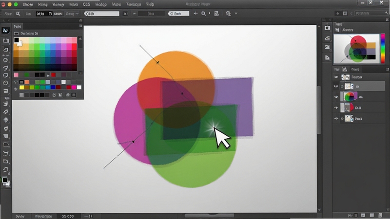 չʾAdobe Illustrator CS5����״���������ߺϲ������ɫ����ͼ�εĹ��̣����������ж���ص���Բ������Σ����ڱ������ק�ϲ���������Χ��ʾ��ɫ�����ͼ������ͼ������Ϊǳ�ҽ��䣬��������������ǿ��������Ч��