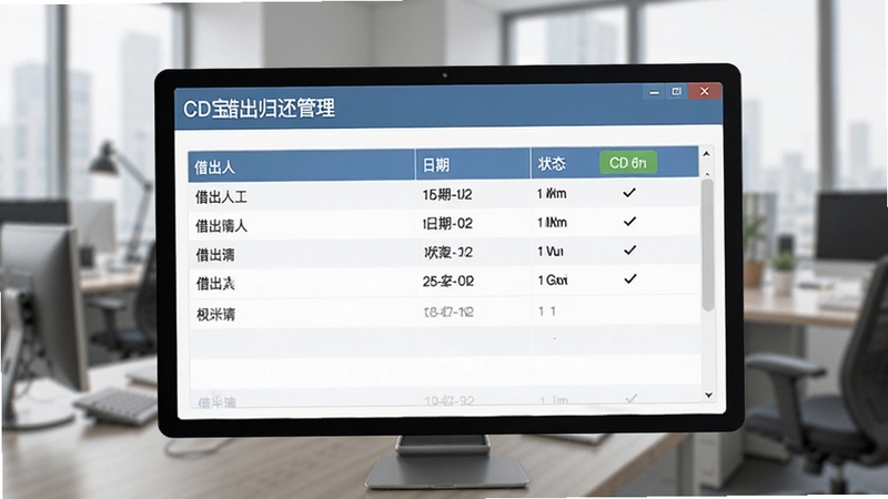 CD������黹�������棬��ʾ�����¼�б�����������ˡ����ڡ�״̬������Ϊ�칫�ҳ��������дʵ��������������Ʒ��ͼ