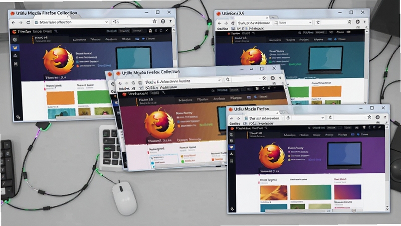 չʾUtilu Mozilla Firefox Collection�Ķ�汾�б����棬��Ļ��ͬʱ��ʾFirefox 3.6��Firefox 56��Firefox 78�ȶ����������ڣ�ÿ����������Ⱦ��ͬ��ɫ����ҳ���֣�������ø��ӽǶȣ�ǿ���汾����������������ԣ�����Ϊǳ��ɫ����̨��������дʵ�Ҵ��пƼ���