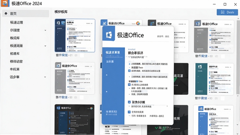 ����Office 2024ģ������չʾ���������б����Ҳ�ģ������ͼǽ������һ�׼���ģ�屻�Ŵ�Ԥ�����������ơ�����Office 2024���ڶ������������������࣬ͻ��ģ��ḻ��