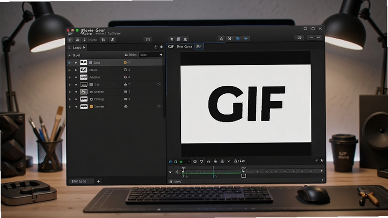 ��������չʾGIF Movie Gear���������棬��������ɫ����Ϊ�������Ϊͼ���б����Ҳ�Ϊ����Ԥ�����ڣ�����Ϊ����̨������������רҵ���ִ���ͻ�������ı༭���ܣ�����������ϸ�ڷḻ���ʺ���Ϊ��������ͼ