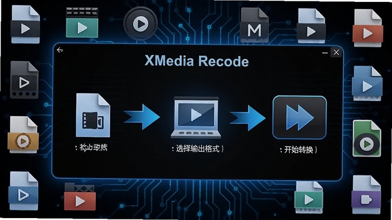 XMedia Recode ��������չʾͼ����������չʾ����Ƶ��ʽת��������ʾ��ͼ���������ļ���ѡ�������ʽ���ٵ���ʼת�������������������и��ֶ�ý���ļ���ͼ����Ϊ��׺��������Ƽ���ʮ�㣬ɫ��������Ϊ����ͻ��������רҵ�����Ч��