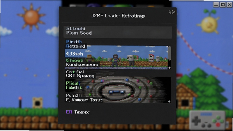 J2ME Loaderģ�������ý����ͼ��������չʾ���ֻ�����Ⱦģʽѡ�����ƽ�����š����ط硢CRTɨ���ߵȣ��������࣬������ɫ���⣬����Ϊģ���ľ�����Ϸ������ͻ�������������ɼ�