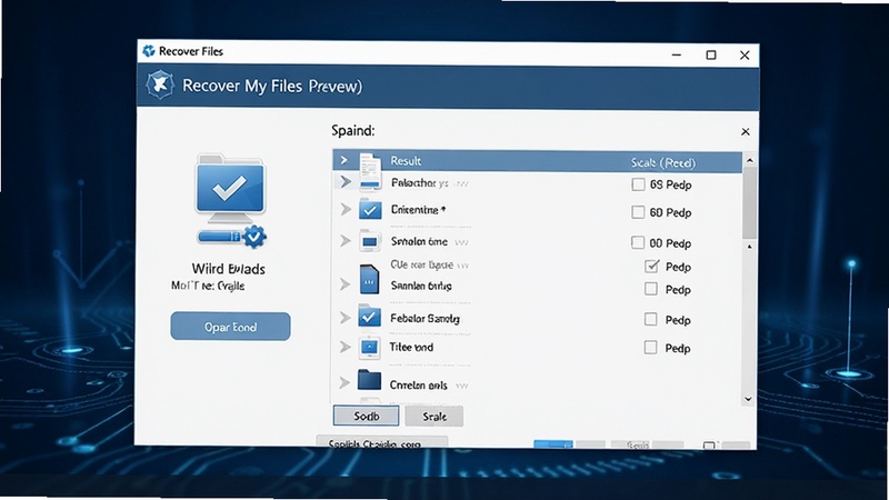 Recover My Files ���ݻָ�����������Ԥ��ͼ��չʾ����ʽ�������̺��ļ�ɨ�����б�������Ϊ��������ɫ�Ƽ������滷����ͼ��������ͻ��רҵ��ɿ���