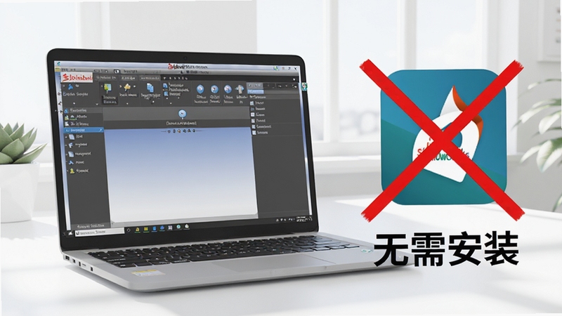 3D���㿴ͼFor Solidworks�������л���ʾ�⣬������һ̨�ʼǱ��������������������Ա���Solidworksͼ�걻��������ע�����谲װ����������Լ�����������ˬ