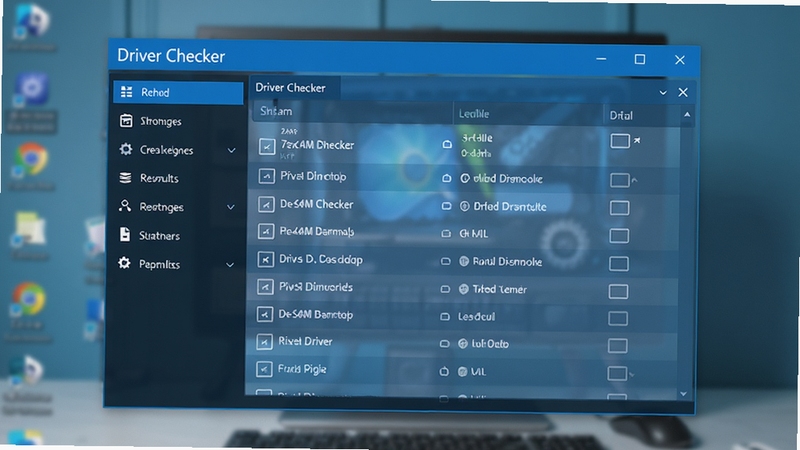 һ�Ÿ����Driver Checker����������Ԥ��ͼ��չʾ�������ɫ���ⴰ�ڣ����Ϊ���ܵ��������Ҳ�Ϊ����ɨ�����б�������Ϊģ���ĵ������棬�������ִ���רҵ������������ɫ������