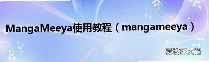 MangaMeeya CE �ļ��������ý̳�
