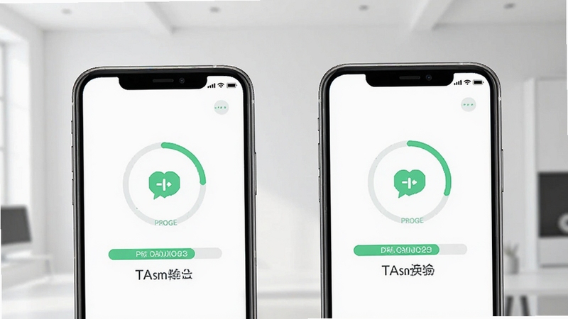 手机克隆互传换机主界面,手机之间无线传输数据,背景为现代简约风格,画面主体为两部手机屏幕显示传输进度,色彩明亮清晰,强调快速安全的换机体验