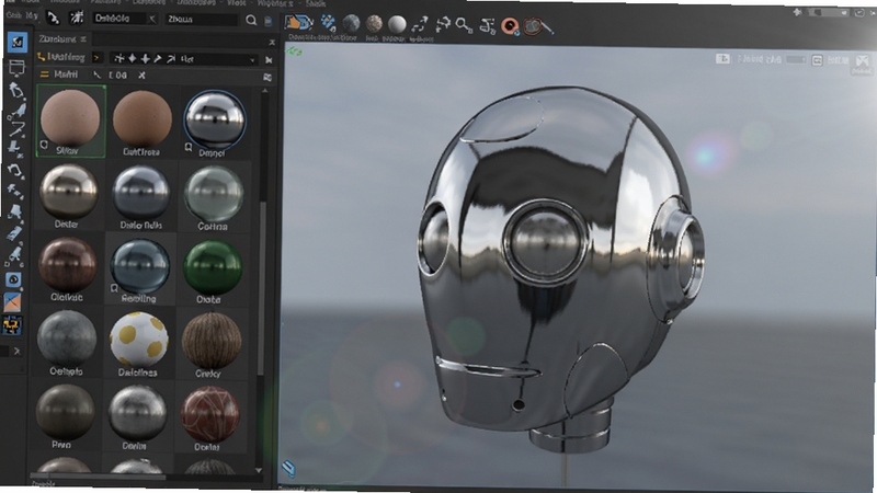 չʾZbrush���������еĲ�������壬����ϳ����Ÿ�����ɫ���ʸе�Բ�β����򣬰���Ƥ�������������������ϵȡ�����������һ��ʹ������һ�ֽ���������Ⱦ�Ļ�����ͷ��ģ�ͣ����淴���ǿ�ҵĹ����ϸ��Ļ���ӳ�䡣�����ǹ���׷��Ч���µĽ����ɫ������΢���ľ�ͷ���Σ�ͻ�����ʵ���ʵ�к���ȾЧ���ı���ȡ�