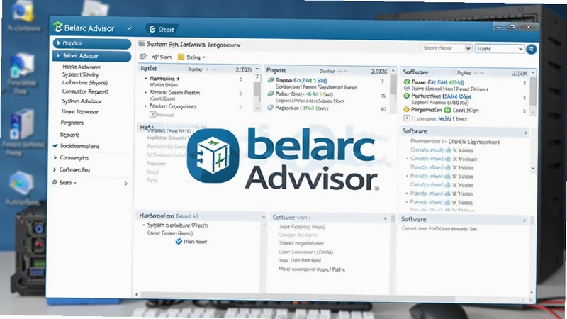Belarc Advisor����������Ԥ��ͼ��չʾ�����ɵ�ϵͳ���ñ���ȫò�����Ϊ�����˵����Ҳ�Ϊ��ϸ��Ӳ���������б�������������࣬��������ɫΪ�������רҵ���ʺ���������������ͼ����������ͻ��Belarc Advisor��Logo�뱨��ժҪ������Ϊģ���ĵ���������ϵͳӲ���豸��Ӫ��רҵ����Χ��