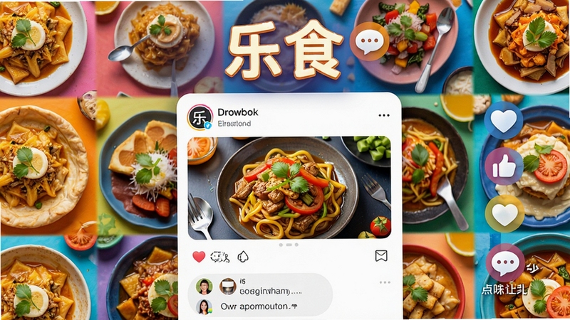 ��ʳ�罻��������Ԥ��ͼ��չʾ�û���������ʳ��̬��Ƭ�����ۻ������棬����Ϊɫ���ͷ׵ĸ�����ʳƴͼ��������ͻ������ʳ�������������������ͼ�꣬���������죬ͻ���罻���ԣ�������Ⱦ