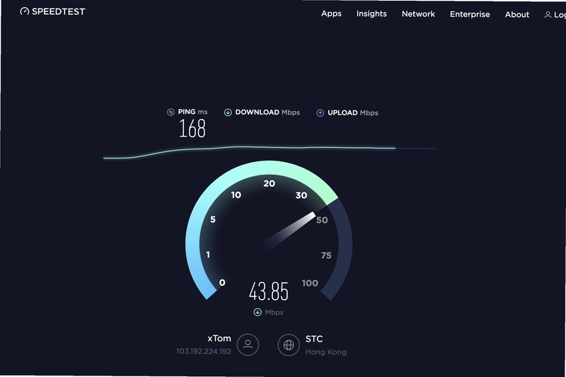 SpeedTest 测速结果页面 清晰显示下载上传延迟