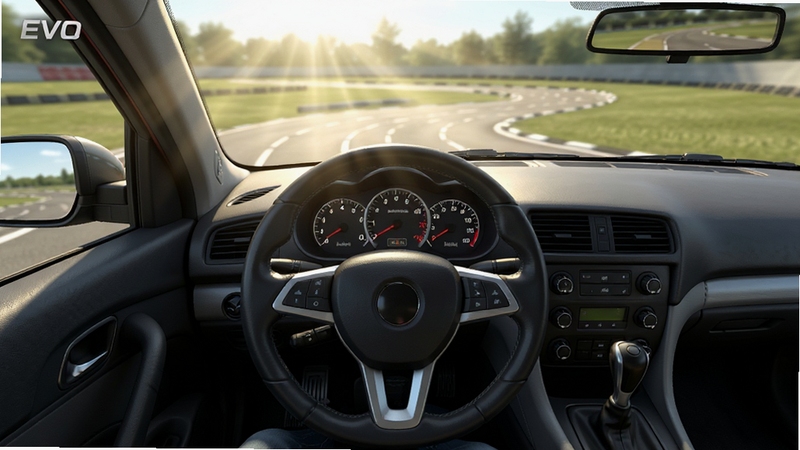 Driving School Simulator : EVO �����ӽǽ�ͼ���Ǳ��̡������̡����������ɼ���ǰ����ѵ�������������͸�����粣�����복�ᣬ����ϸ�壬Ӫ��������侳�ļ�ʻ��ѧ��Χ��