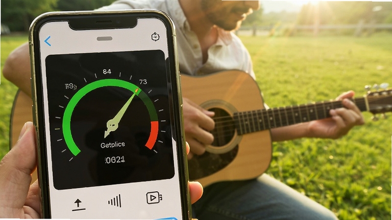 �ֻ�Guitar��������ʵʱ�������棬�ֻ���Ļ��ָ��ָ����ɫ���򣬱���Ϊ�����ƺ�������ೡ�����������䣬����������Ȼ��չ�����ɵ�����Χ