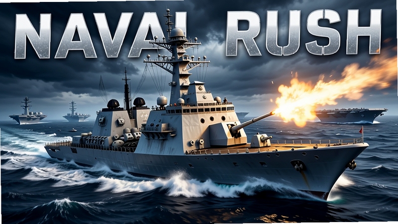 Naval Rush ��Ϸ���Ӿ�ͼ��һ���ִ����������ڲ�����ӿ�Ĵ���ȫ�ٺ��У����ڿ���˲�����Ľ��������������ܲ�����պ�Զ���ĺ�ĸ��ӣ����������̬������дʵ��񣬸�ϸ�ڣ���Ϸ����ͼ