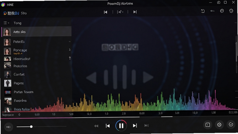 ����DJ���԰沥�Ž����ͼ����ʾ�赥�б��벥�ſ�����������Ϊ��ɫ���䣬�����ɫƵ�׶�����������ʱ�У�ͻ�����Զ˲�������