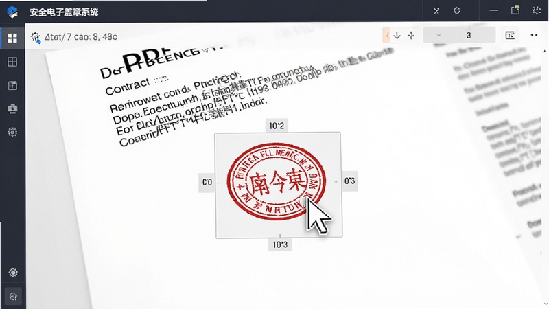 ��ȫ���Ӹ���ϵͳ ��ҵ��������棬��ʾ��PDF��ͬ�ĵ�����ק��ɫ����ӡ�µĹ��̣����ָ����ͣ��ӡ��λ�ã���������չʾǩ��������ĵ���Ϣ