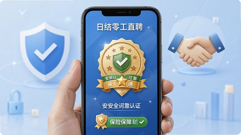 �ս��㹤ֱƸʵ����֤�밲ȫ���Ͻ��棬�ֻ���Ļ��ʾ��֤ͨ�������뱣�ձ��ϱ�ʶ������Ϊ����������ͼ�꣬���ݰ�ȫ�ɿ��ĸо�