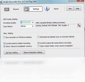 Audio Recorder Pro 录音软件界面截图 设置页面