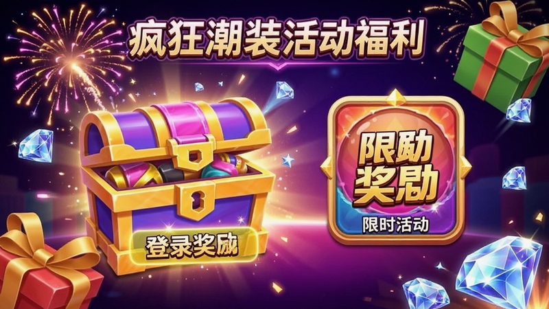���װ��������棬չʾ��¼�����������ʱ�ͼ�꣬�������񻨺���ʯ��Ч��ɫ��������ͻ����ḻ�뽱�������ص�