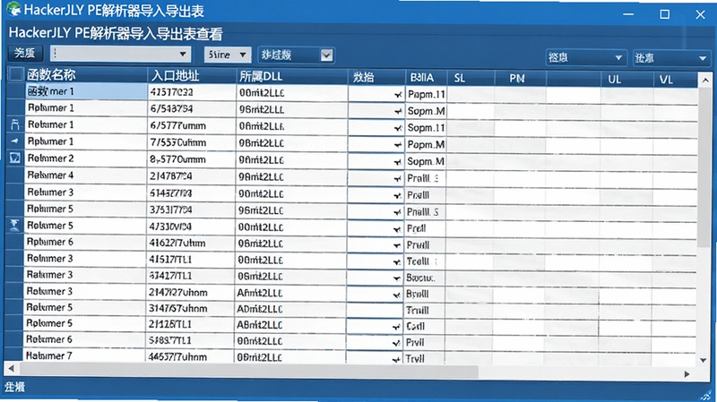 HackerJLY PE���������뵼�����鿴���棬������ʽ�г��������ơ���ڵ�ַ������DLL���������������У�֧������ɸѡ�����������ɫ����ɫ��������רҵ���߷�񣬸߷ֱ���ϸ�ڷḻ