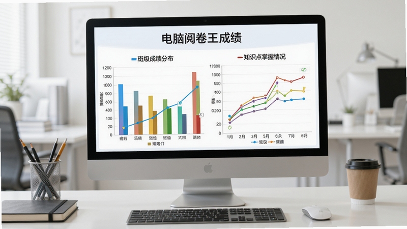 �����ľ��� ����ͷ��ɼ�ͳ��ͼ�����棬��Ļ��ʾ��ɫ��״ͼ������ͼ��չʾ�༶�ɼ��ֲ���֪ʶ���������������Ϊ���İ칫���棬ͼ������ֱ�ۣ�ͻ�����ݷ�������