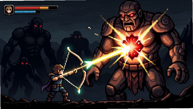 Titan Souls Mobile��Ϸս�����棬�������Ψһһ֧����ļ�ʸ�����о޴�̩̹�ĺ�ɫ������ģ��ŷ���ҫ�۵Ĺ�â����Χ�����谵�������Ӵ���ɽ�壬������Сȴ�ᶨ������������������ط�񵫹�ӰЧ����ɫ��������ͼ