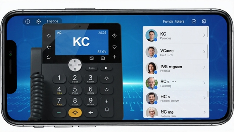 KC����绰������Ԥ��ͼ��չʾ���ż�������ϵ���б�������Ϊ����ɫ�Ƽ��н��棬�ֻ���Ļ���й�ͼ��������������