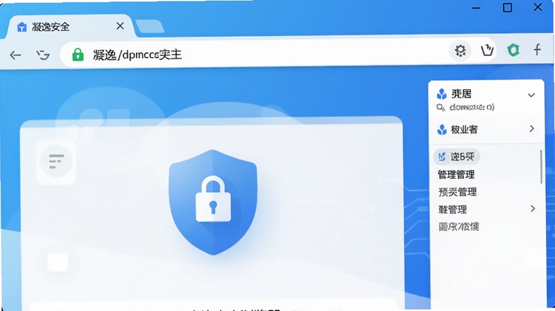 凝逸安全浏览器主界面预览图,一款现代风格的安全浏览器,界面简洁明亮,地址栏左侧有绿色安全锁图标,右侧显示下载管理面板,背景为干净的科技蓝渐变,整体画面清晰,突出安全与流畅感