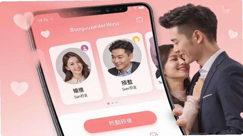 ��ʱ����������������չʾ���ֻ���Ļ��ʾ������ҳ������Ϊ��ܰ�����ķ�ɫ���䣬����������Ů�û�ͷ��Ƭ��ƥ�䰴ť������������������ͻ�������������⣬�����Χ�����Ѻã�����Booguģ������