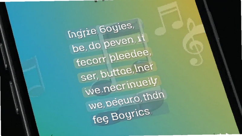 生成一张迷你歌词(MiniLyrics)在手机播放音乐时,歌词逐行高亮滚动的界面截图,背景为纯色渐变,画面简洁清晰,突出歌词文字,整体风格清爽,适配Boogu模型生成