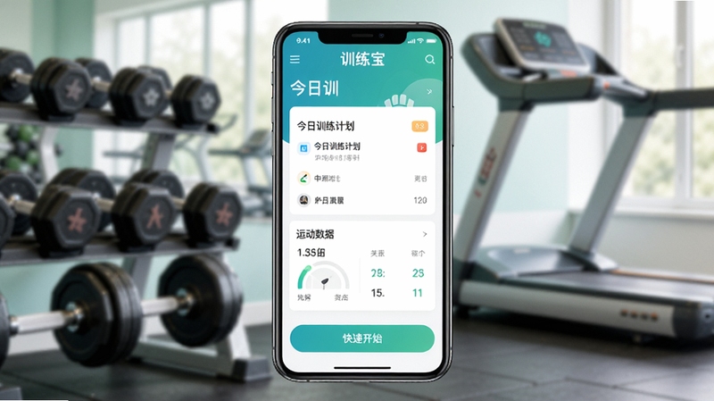 ѵ����2.0.2�汾������չʾͼ����������Ϊѵ����APP����ҳ��ͼ����ʾ����ѵ���ƻ����˶����ݸ����Ϳ�ݿ�ʼ��ť������Ϊ������������������ܲ����黯������ɫ���������£�ͻ���������棬����дʵ��񣬸�����Ⱦ���ʺ���Ϊ��������ͷͼ