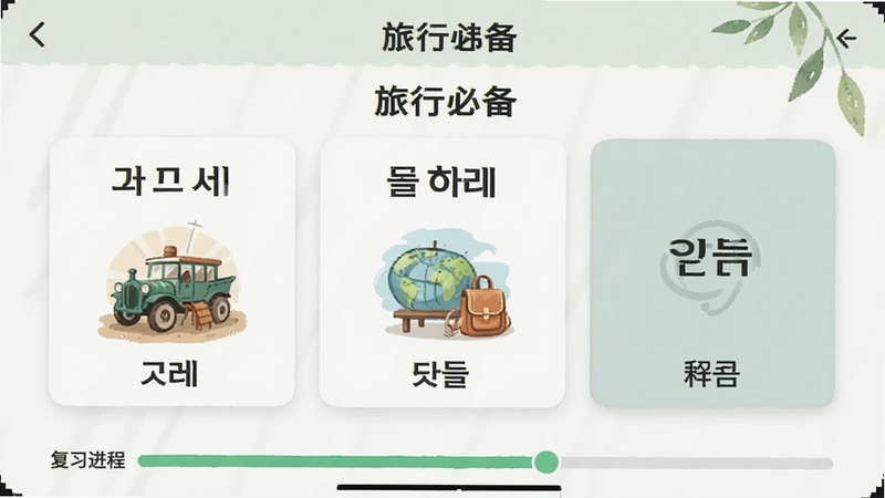 ���캫�ﵥ�ʱ����棬��ʾ�����бر��������µĵ��ʿ�Ƭ�����溫�ĺ���ͼ�������������壬�ײ��и�ϰ���������������µ���