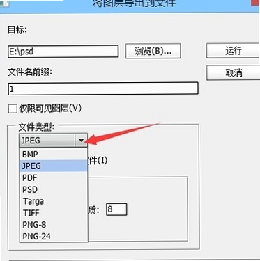 PSD Ripper 批量导出图层设置界面