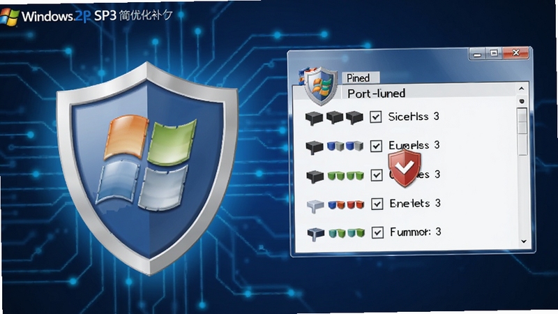 Windows XP SP3 �����Ż����� ��ȫ��������ʾ��ͼ������չʾ����ͼ����˿ڹر��б�������Ϊ����ɫ�Ƽ���������ͻ����ȫ�ӹ�����