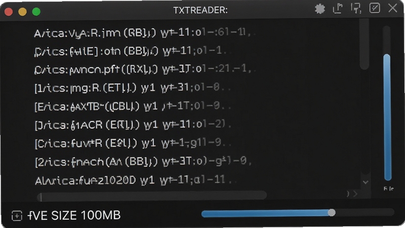 TxtReader�򿪴��ļ�ʱ���������Ľ��棬��Ļ�ײ���ʾ�ļ���С100MB���Ҳ��н�����������Ϊ��ɫģʽ��������������Ⱦͼ���