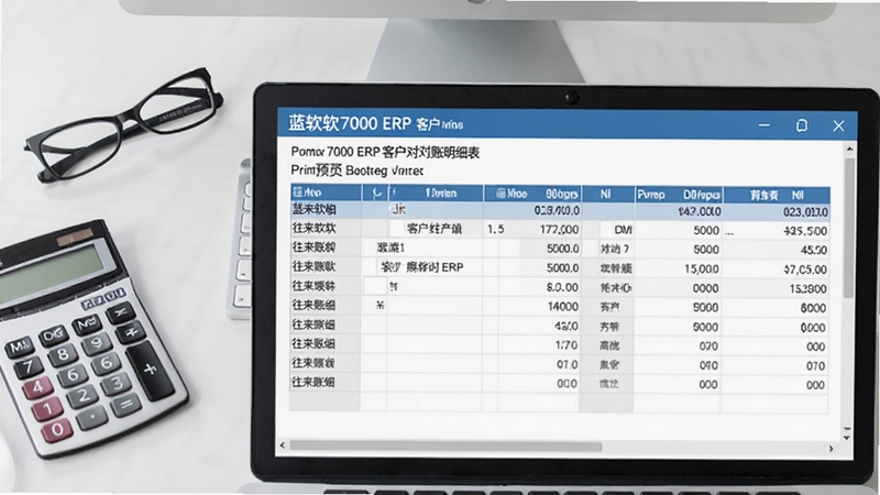 ����7000ERP�ͻ�������ϸ����ӡԤ����ͼ����������չʾ������Ŀ������Ϊ�ɾ��İ칫���棬�Ա߰ڷż��������۾�������칫���