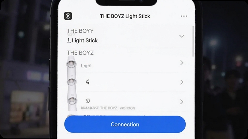 THE BOYZ Light Stick �������ӽ����ͼ���ֻ���Ļ��ʾӦԮ���豸�б���������THE BOYZ Light Stick �������ƣ������࣬��ɫ���Ӱ�ť��Ŀ�������黯������ͻ����������