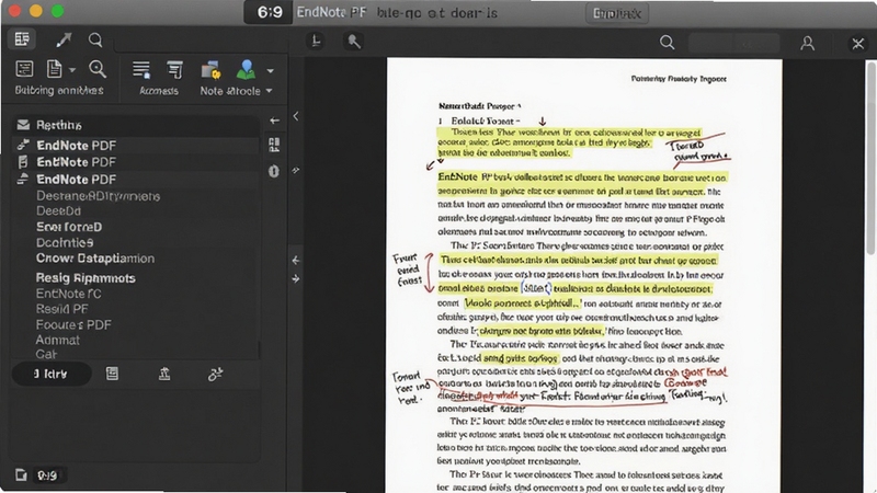 EndNote PDF �Ķ����ע���棬�Ҳ���ʾ PDF ȫ�ģ����Ϊ������Ϣ����PDF ���л�ɫ��������ע������������ע�͹��ߣ��������ɫ����ͻ���Ķ�����ͼƬ����16:9