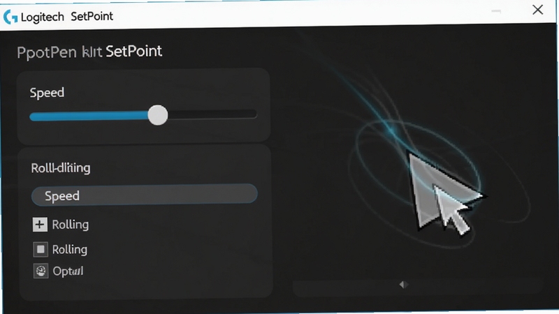Logitech SetPoint ָ��������壬�����ٶȻ���͹���ѡ�����Ϊ�ɾ��İ�ɫ���棬ģ�����ƶ��켣���Ӿ�Ч��רҵ��