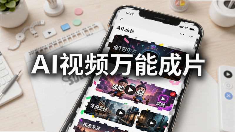 AI��Ƶ���ܳ�Ƭģ�����棬�ֻ���Ļ��չʾ�����Ƶģ������ͼ��ÿ��ģ���в�ͬ�����棬����Ϊǳɫ����̨������������ͻ���������ơ�AI��Ƶ���ܳ�Ƭ��