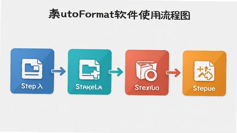 AutoFormat����ʹ������ͼ���Բ���ͼ��չʾ���롢ѡ��ģ�塢��ʽ���������ĸ����裬ÿ�������ò�ͬ��ɫ���֣�����Ϊǳ��ɫ��ͼ�������ˣ������������׶���