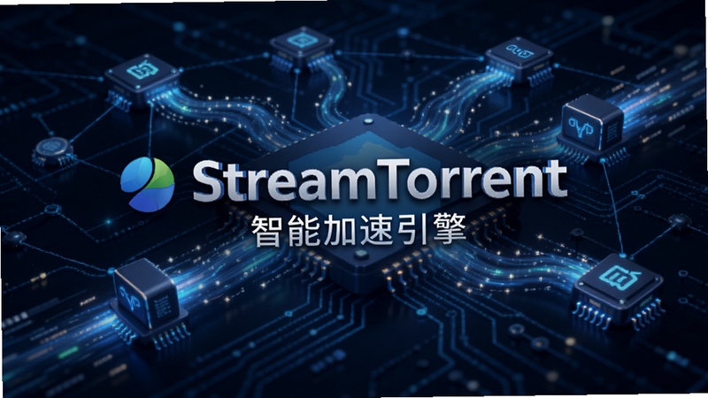 StreamTorrent ���ܼ�������ʾ��ͼ��������ʾ�������ڵ����ӣ����������ٴ��䣬����Ϊ��ɫ��������������λ��ͻ���������ƣ��Ƽ���ǿ