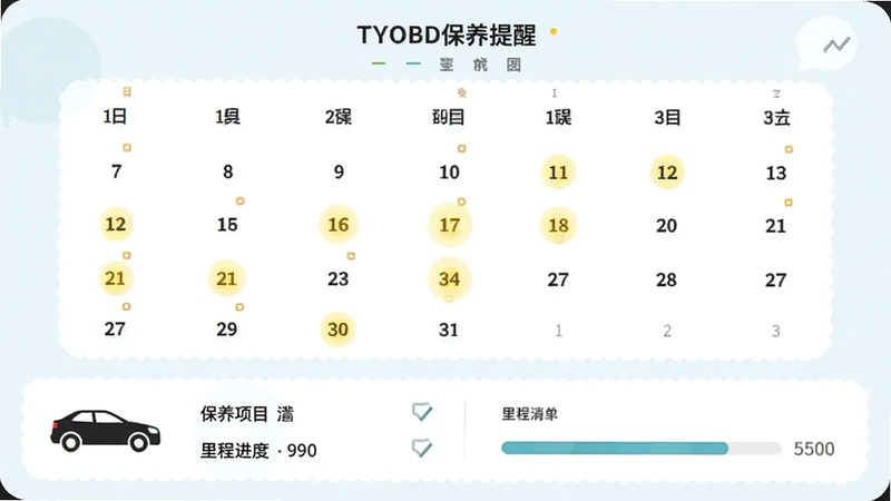 TYOBD�������ѽ��棬������ͼ�ϱ�ǻ�ɫԲ����ʾ�������ڣ��·��г�������Ŀ�嵥����̽����������Գ�������ͼͼ�꣬ǳɫ���������¼�Լ���