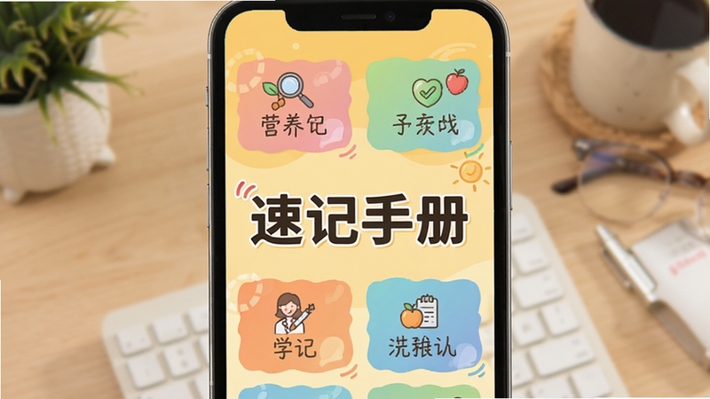 ע��Ӫ��ʦ��⿼���ټǿ�Ƭ���棬չʾ�ֻ���Ļ�������Ų�ɫ֪ʶ�㿨Ƭ����Ƭ���м��������ͼ�꣬����Ϊů��ɫ�������С��ټ��ֲᡱ���⣬����Լ���ã��ʺ�ѧϰ����