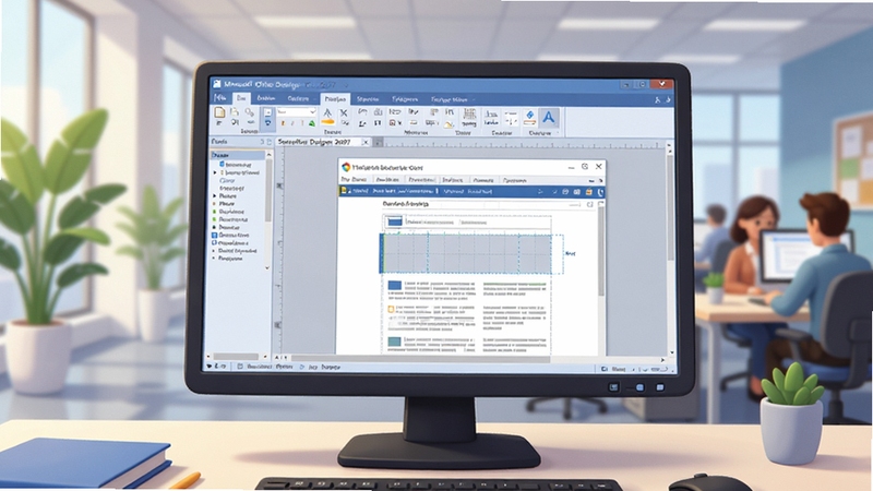 һ���ִ��칫�����Ŀ����廭������������һ̨������Microsoft Office SharePoint Designer 2007�ĵ�����ʾ��������������ʾ���ӻ������ͼ����ҳ�������񣬱���Ϊ�������ִ���ҵ�칫�ң�����ֲ��רע������Ա��������ɫ��������Ϊ����ͻ��רҵ���Ч������ϸ�ڷḻ��������ͣ������������