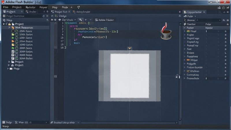 Adobe Flash Builder �������ͼ�����Ϊ��Ŀ��Դ������������Ϊ����༭���������ͼ�л���ť���Ҳ�Ϊ�������������壬�����������ɫ���⣬����Ϊ�ɾ��Ĺ���̨������������ע�������� Adobe Flash Builder�����дʵ��ϸ�ڷḻ