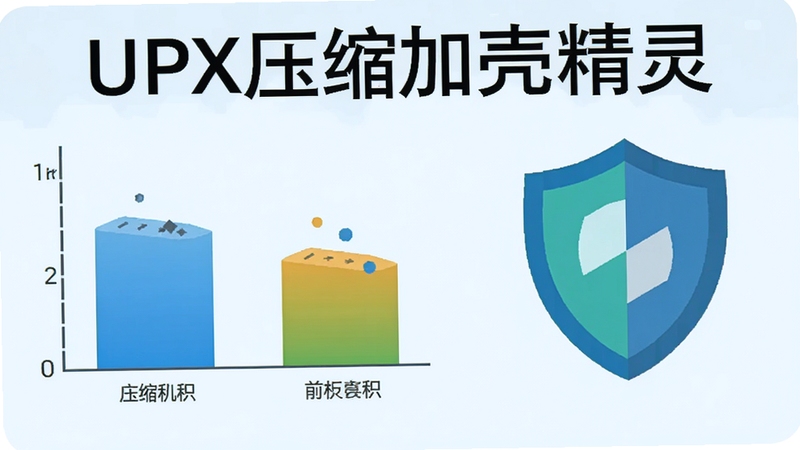 UPXѹ���ӿǾ��鹦��ʾ��ͼ��չʾѹ��ǰ���ļ�����Ա���״ͼ���Լ��ӿǱ�������ͼ�꣬����Ϊǳ��ɫ������ƽ����������UPXѹ���ӿǾ��顱���������������׶�