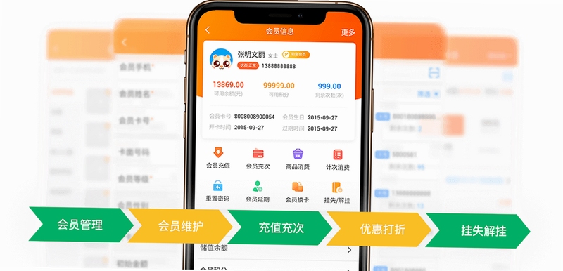 会员销售管理系统 手机端 截图