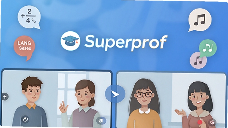 Superprof��һ��ȫ�����߽�������ƽ̨����������չʾSuperprofƷ�Ʊ�־���ѧ��ͼ�꣨����ѧ�����ԡ����֣�������Ϊ��ͽ������ɫ����ǰ����ʦ��ͨ����Ƶ�����Ŀ�ͨ�廭�����������ִ���ͻ��������ѧϰ�����⡣